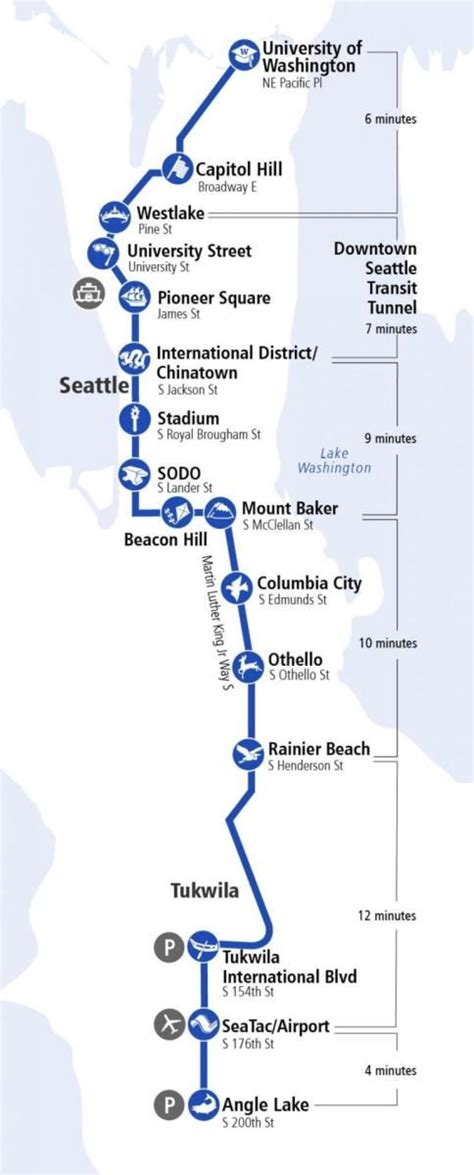 Link Light Rail Map Seattle